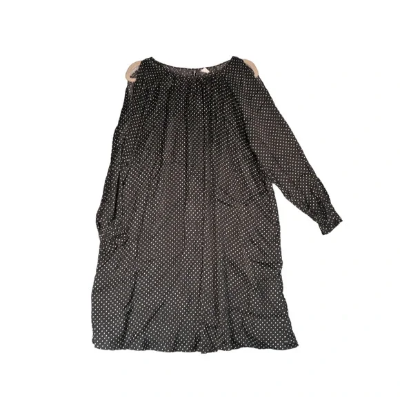 Old Navy | Dresses | Old Navy Dress Womens Xl Black White Polka Dot Lined  Slip Career Casual Relax | Poshmark